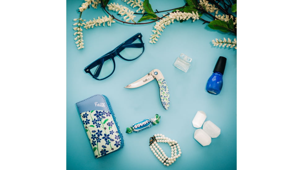 Brighten Blades Faith Folding Knife w/ Case, 2.56in, 8Cr13MoV Stainless Steel, Clip Point, Multi, BB-103