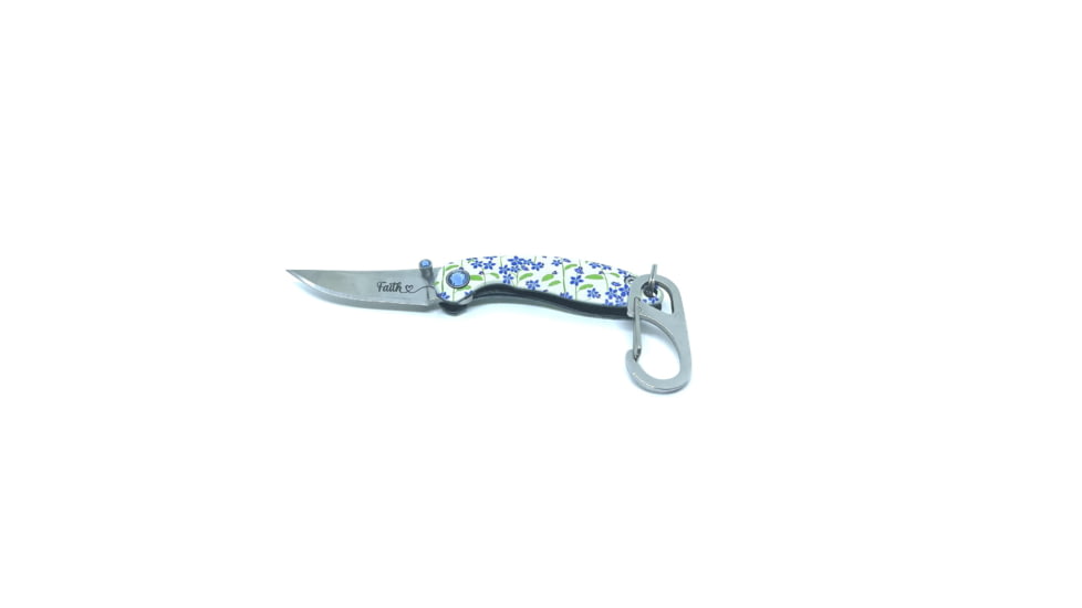 Brighten Blades Faith Keychain Folding Knife, 1.6in, 8Cr13MoV Stainless Steel, Clip Point, BB-115