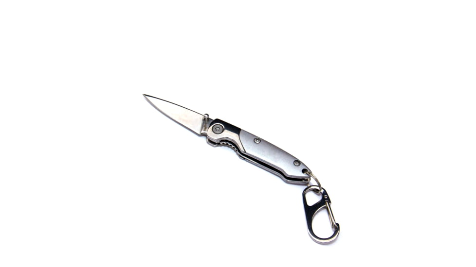 Brighten Blades Gold Keychain Not So Heavy Metal Knife, 1.625in, 8Cr13MoV Stainless Steel, Drop Point, BB-134