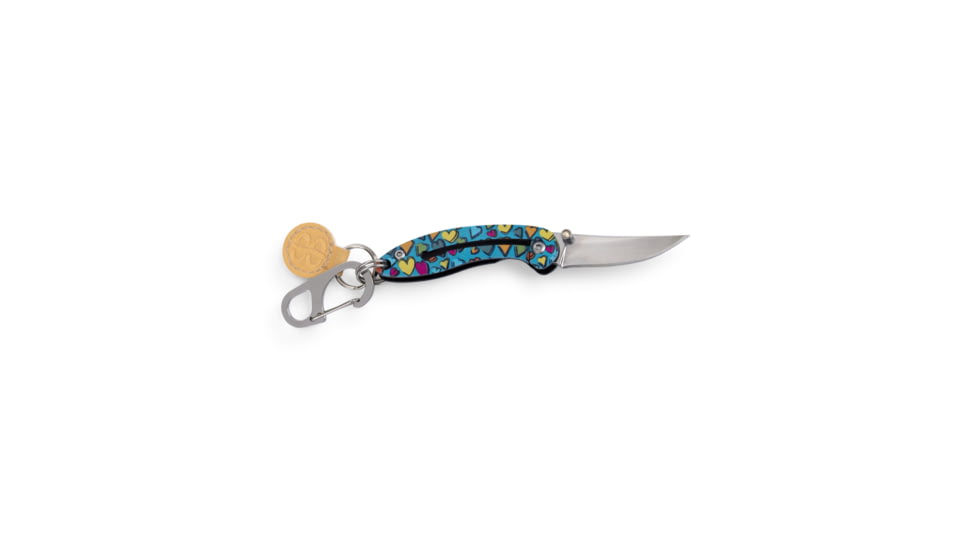 Brighten Blades Love Keychain Folding Knife, 1.6in, 8Cr13MoV Stainless Steel, Clip Point, BB-120