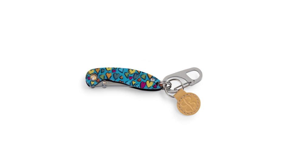 Brighten Blades Love Keychain Folding Knife, 1.6in, 8Cr13MoV Stainless Steel, Clip Point, BB-120