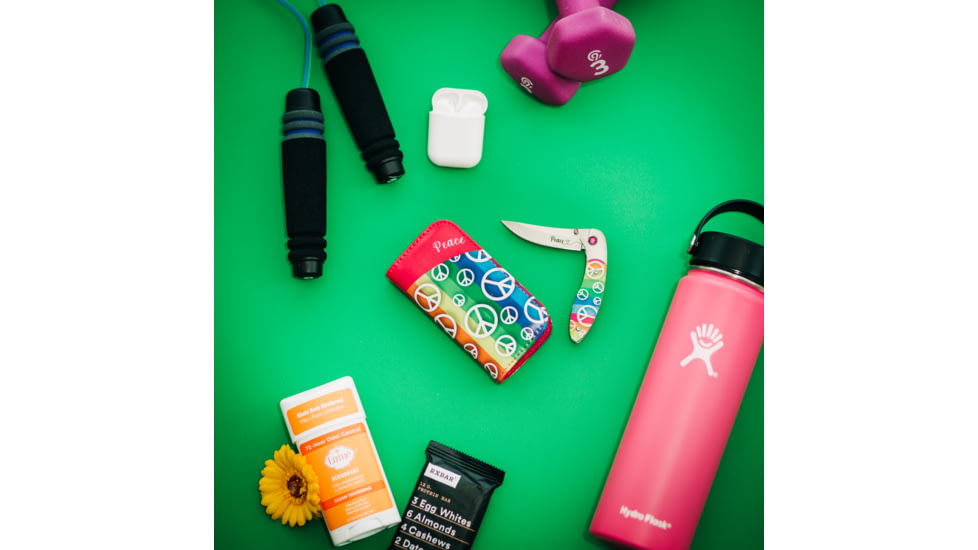 Brighten Blades Peace Folding Knife w/ Case, 2.56in, 8Cr13MoV Stainless Steel, Clip Point, Multi, BB-109