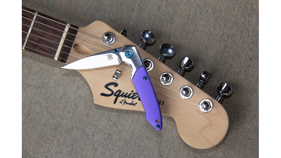 Brighten Blades Rain Not So Heavy Metal Knife w/Case, 2.5in, 8Cr13MoV Stainless Steel, Drop Point, Gray, BB-137