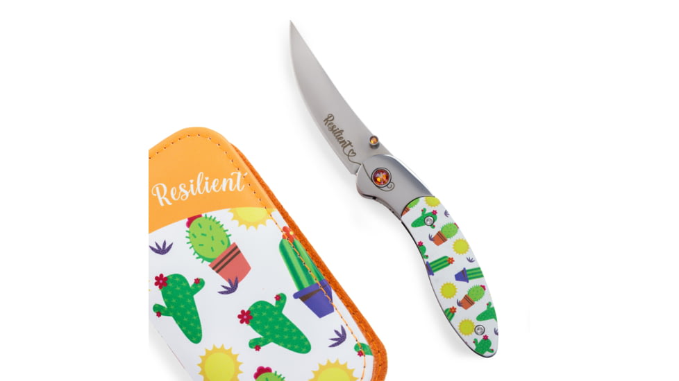 Brighten Blades Resilient Folding Knife w/ Case, 2.56in, 8Cr13MoV Stainless Steel, Clip Point, Multi, BB-106