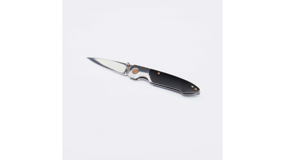 Brighten Blades Sabbath Not So Heavy Metal Knife w/Case, 2.5in, 8Cr13MoV Stainless Steel, Drop Point, Gray, BB-125