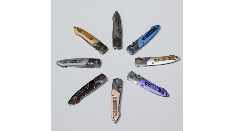 Brighten Blades Day Not So Heavy Metal Knife w/Case, 2.5in, 8Cr13MoV Stainless Steel, Drop Point, Tan, BB-130