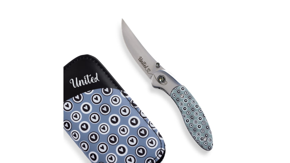 Brighten Blades United Folding Knife w/ Case, 2.56in, 8Cr13MoV Stainless Steel, Clip Point, Multi, BB-112