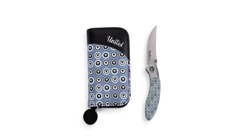 Brighten Blades United Folding Knife w/ Case, 2.56in, 8Cr13MoV Stainless Steel, Clip Point, Multi, BB-112