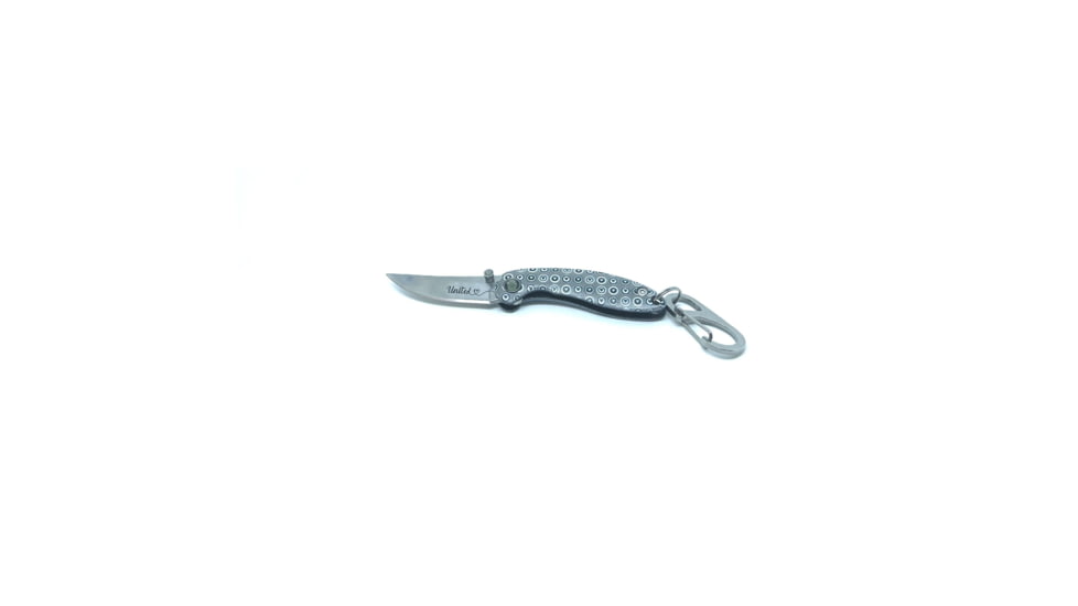 Brighten Blades United Keychain Folding Knife, 1.6in, 8Cr13MoV Stainless Steel, Clip Point, BB-124