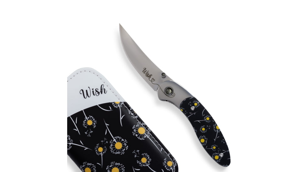 Brighten Blades Wish Folding Knife w/ Case, 2.56in, 8Cr13MoV Stainless Steel, Clip Point, Multi, BB-111