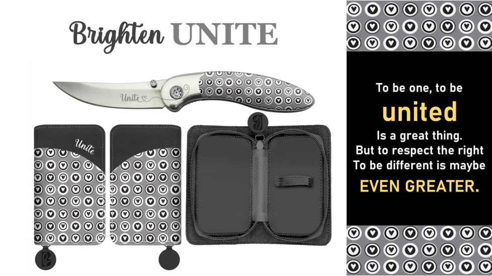 Brighten Blades Wish Folding Knife w/ Case, 2.56in, 8Cr13MoV Stainless Steel, Clip Point, Multi, BB-111