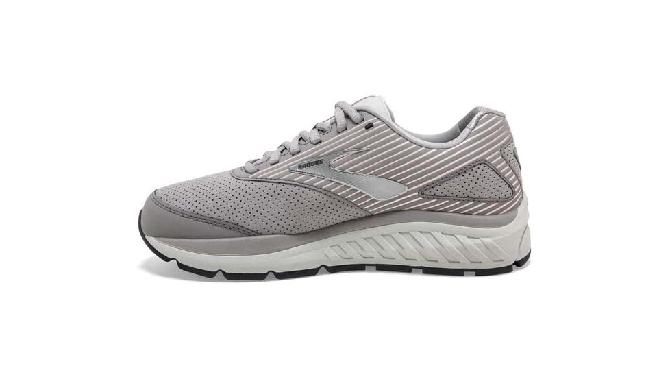Brooks Addiction Walker Suede Running Shoes - Womens, Wide, Alloy/Oyster/Peach, 5.0, 1203081D007.050