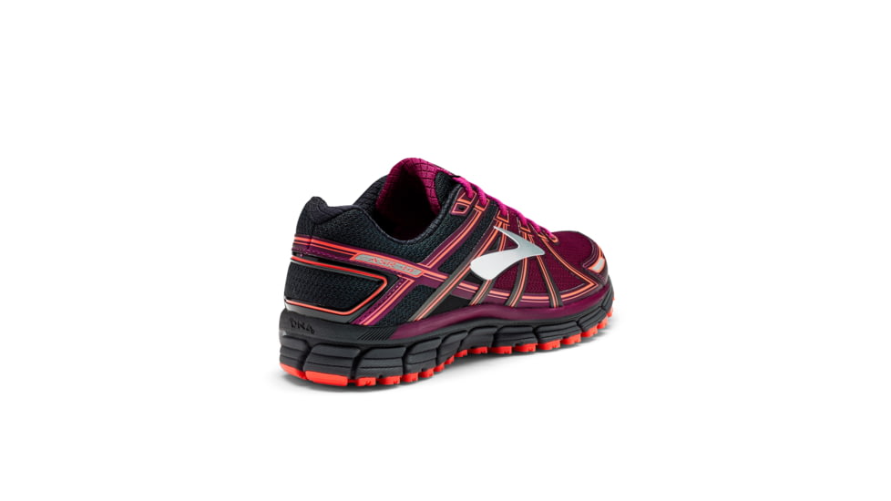Brooks Adrenaline ASR 14 Women's Road Running Shoe, Black/Ebony/Pickled Beet, 120243 046