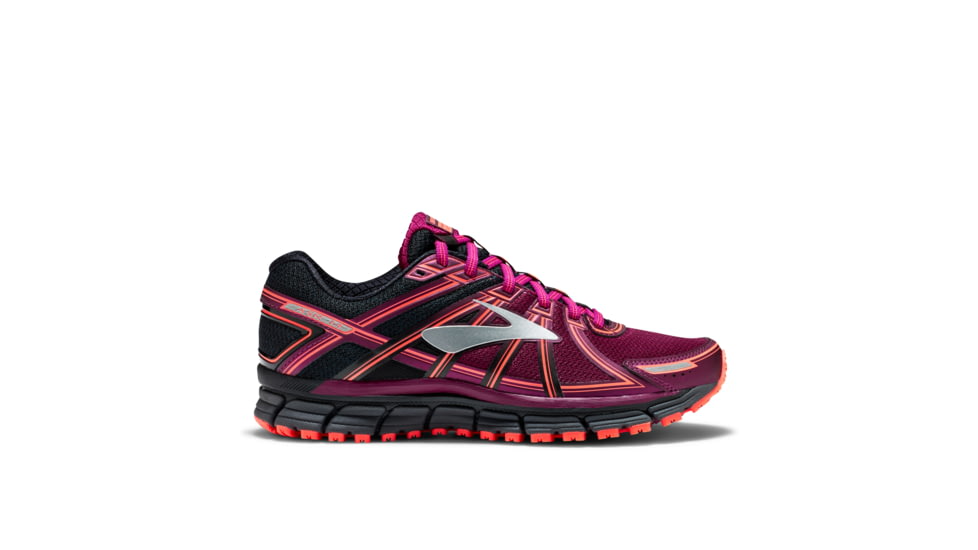Brooks Adrenaline ASR 14 Women's Road Running Shoe, Black/Ebony/Pickled Beet, 120243 046