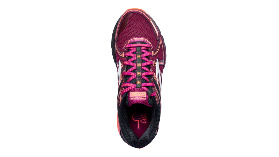 Brooks Adrenaline ASR 14 Women's Road Running Shoe, Black/Ebony/Pickled Beet, 120243 046