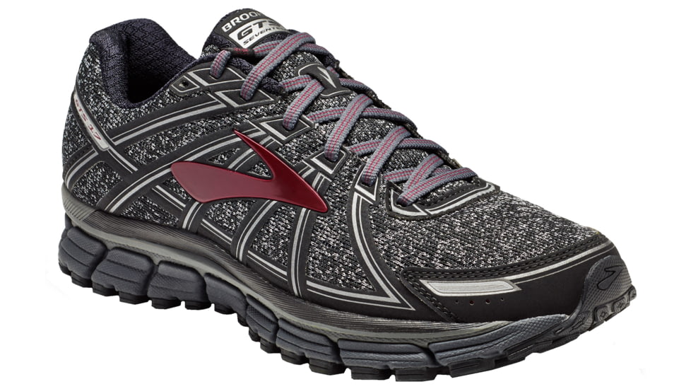 Brooks Adrenaline GTS 17 Road Running Shoe - Men's-Metallic Charcoal/Black/Port-Medium-11