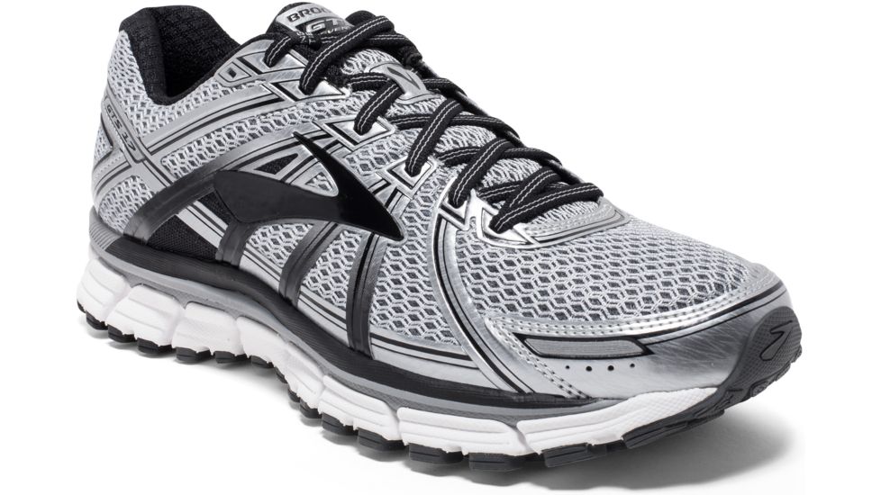 Brooks Adrenaline GTS 17 Road Running Shoe - Men's-Silver/Blk/Anthracite-Medium-8.5