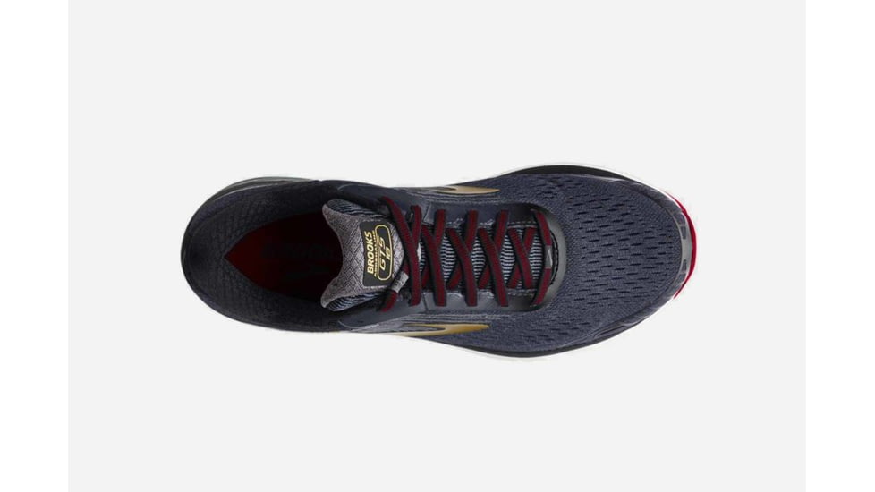 Brooks Adrenaline GTS 18 Mens Road Running Shoes, Black/Gold/Red, 7 US, Wide, 1102712E068.070