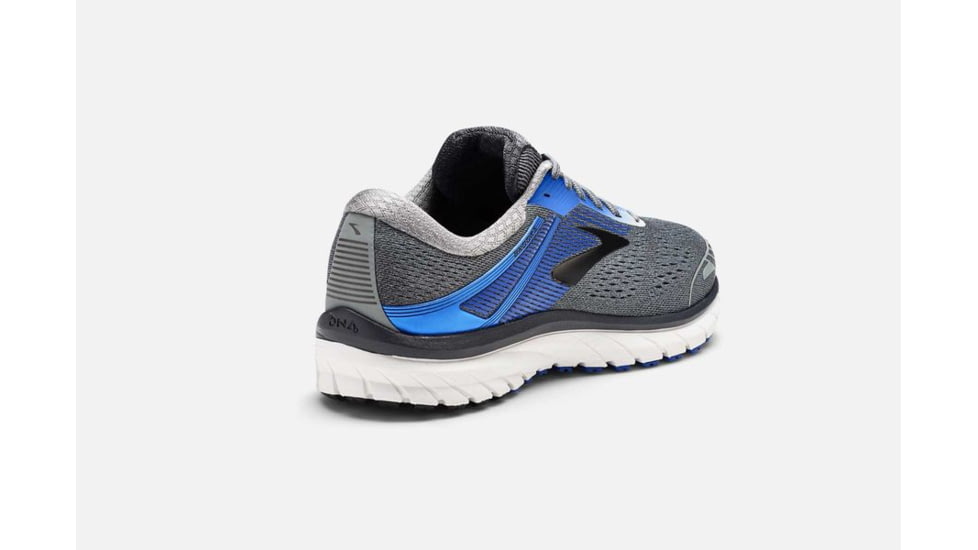 Brooks Adrenaline GTS 18 Mens Road Running Shoes, Grey/Blue/Black, 13 US, Extra Wide, 1102714E015.130