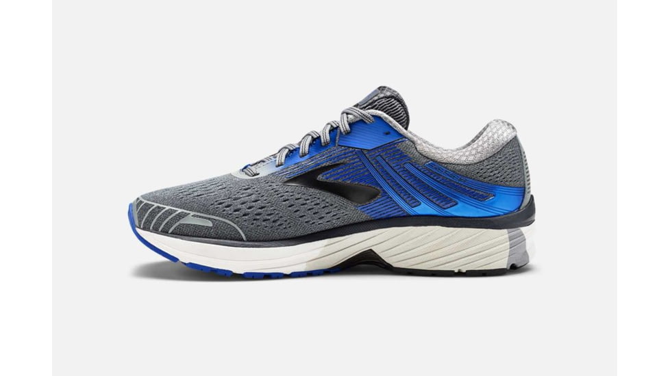 Brooks Adrenaline GTS 18 Mens Road Running Shoes, Grey/Blue/Black, 7 US, Narrow, 1102711B015.070