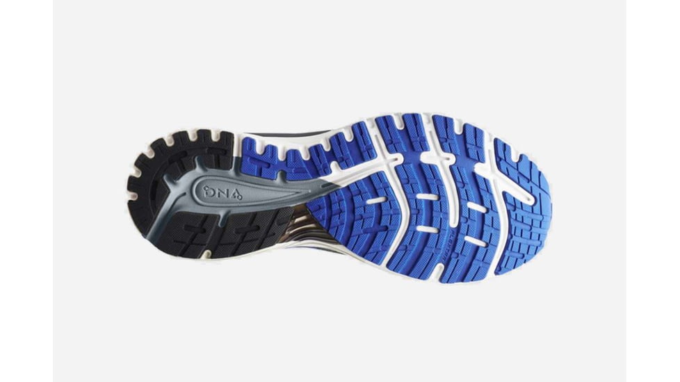 Brooks Adrenaline GTS 18 Mens Road Running Shoes, Grey/Blue/Black, 7 US, Narrow, 1102711B015.070