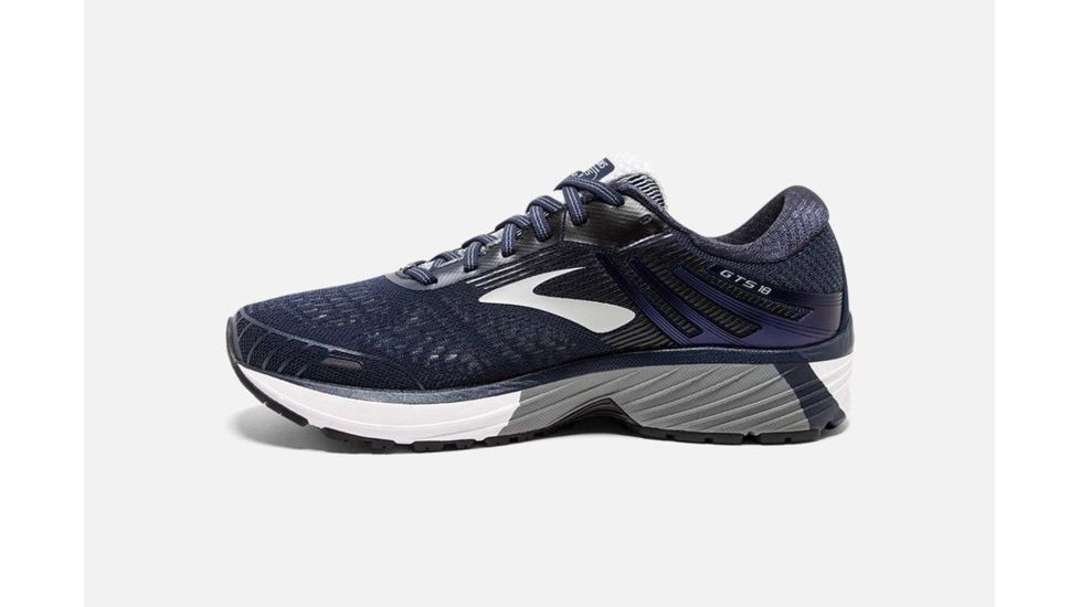 Brooks Adrenaline GTS 18 Mens Road Running Shoes, Navy/Grey/Black, 8 US, Medium, 1102711D438.080