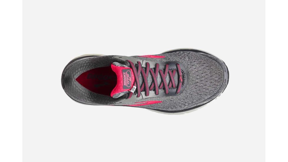 Brooks Adrenaline GTS 18 Womens Road Running Shoes, Ebony/Silver/Pink, 5 US, Medium, 1202681B079.050