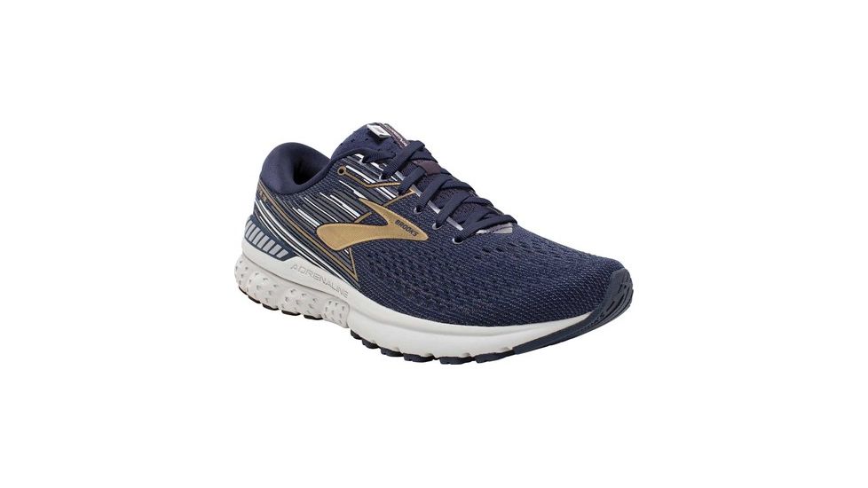 Brooks Adrenaline GTS 19 Road Running Shoes - Mens, Navy/Gold/Grey, Medium, 9, 1102941D439.090