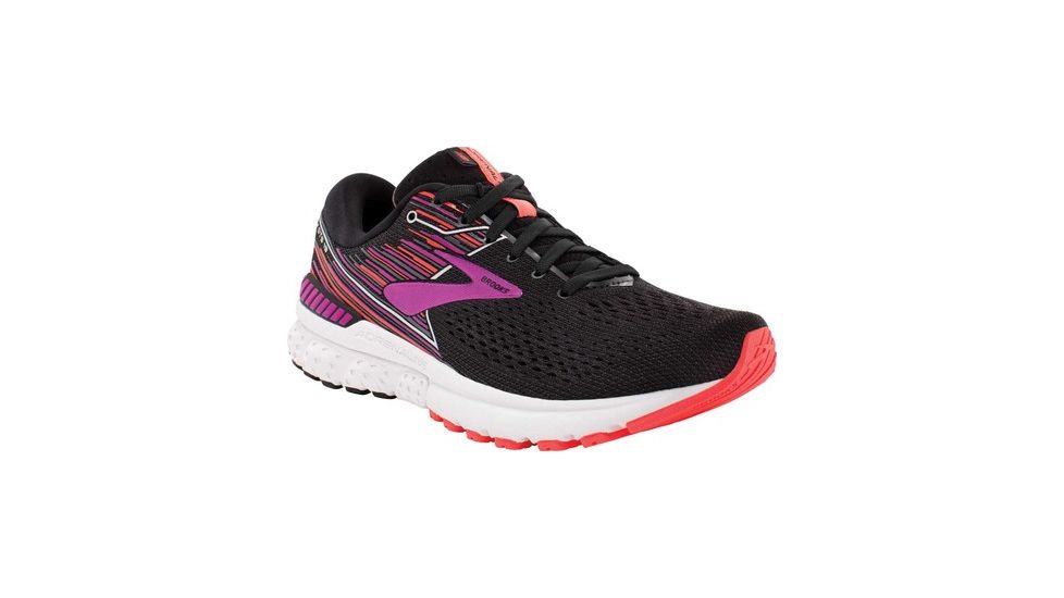 Brooks Adrenaline GTS 19  - Women's, Black/Purple/Coral, Medium, 8.0, 1202841B080.080