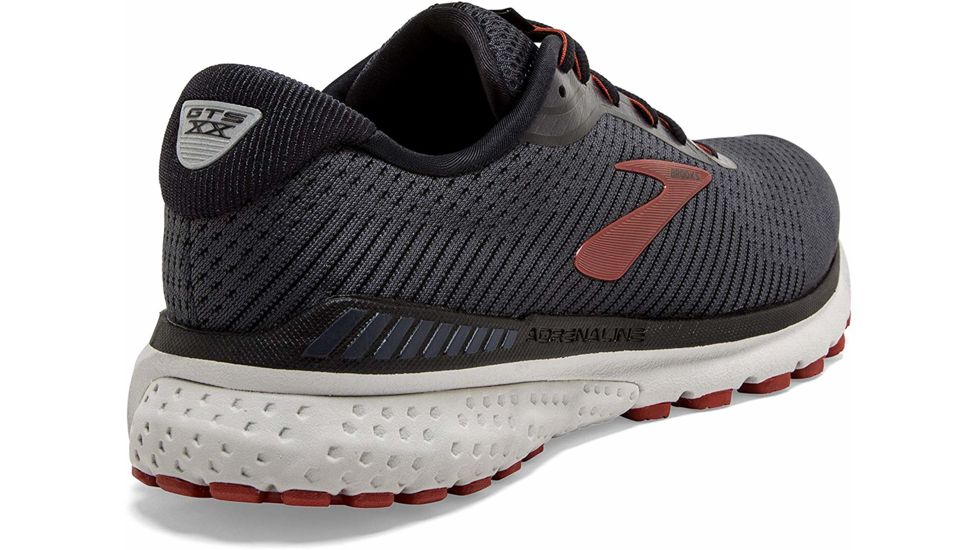 Brooks Adrenaline GTS 20 - Mens, Black/Ebony/Ketchup, Medium, 12.0, 1103071D029.120