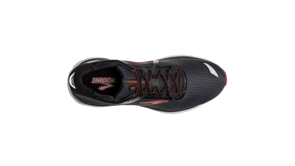 Brooks Adrenaline GTS 20 Road Running Shoe - Mens, Black/Ebony/Ketchup, Medium, 7.0, 1103071D029.070