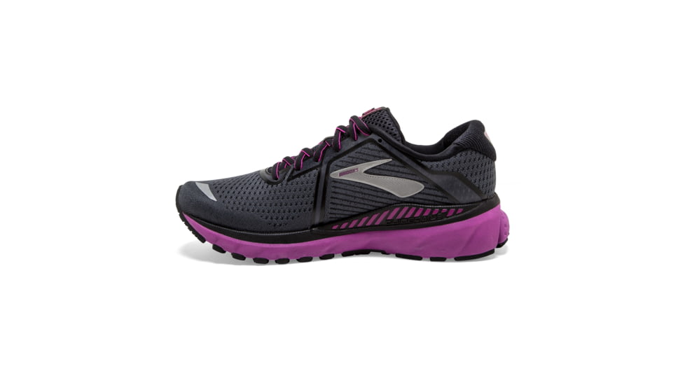 Brooks Adrenaline GTS 20 Road Running Shoe - Womens, Ebony/Black/Hollyhock, Medium, 5.0, 1202961B062.050