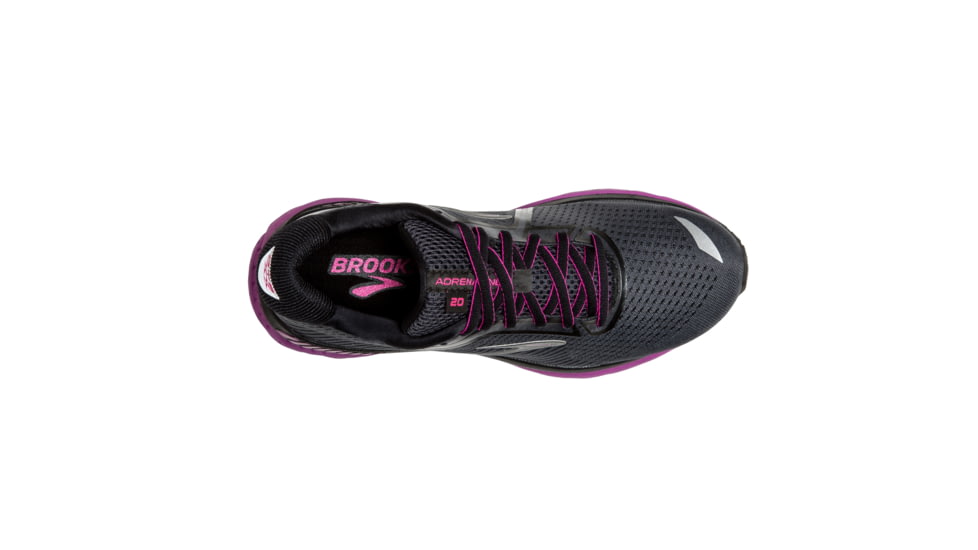 Brooks Adrenaline GTS 20 Road Running Shoe - Womens, Ebony/Black/Hollyhock, Medium, 5.0, 1202961B062.050