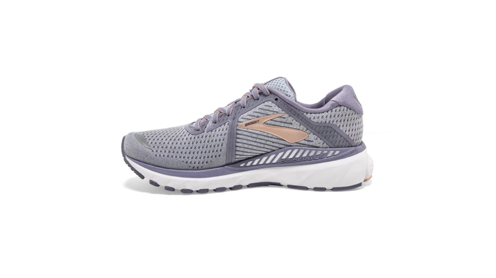Brooks Adrenaline GTS 20 Road Running Shoe - Womens, Grey/Pale Peach/White, Medium, 5.0, 1202961B073.050
