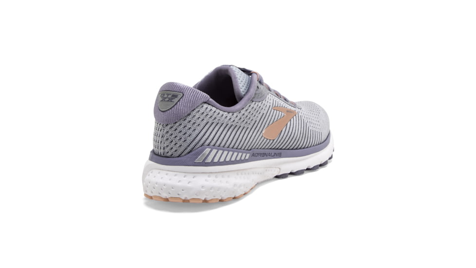 Brooks Adrenaline GTS 20 Road Running Shoe - Womens, Grey/Pale Peach/White, Medium, 5.0, 1202961B073.050