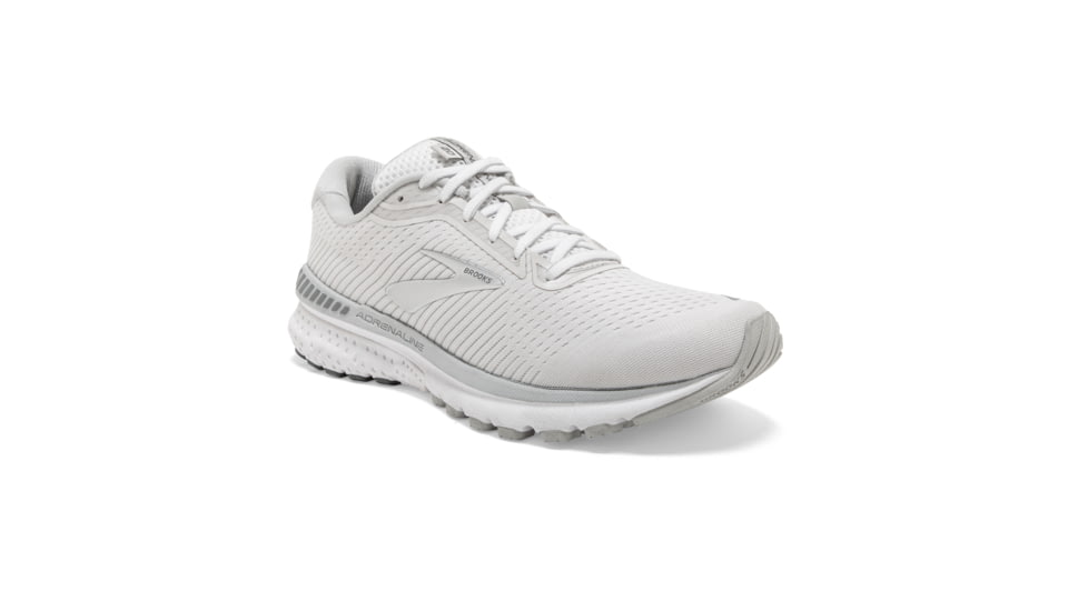 Brooks Adrenaline GTS 20 Road Running Shoe - Womens, White/Grey/Silver, Medium, 5.0, 1202961B153.050