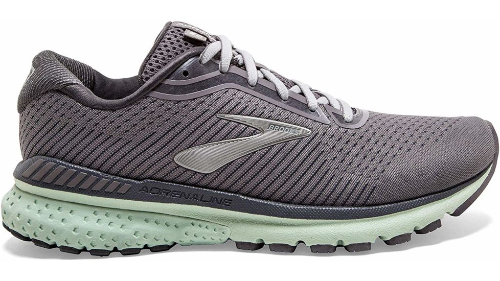 Brooks Adrenaline GTS 20 - Womens, Shark/Pearl/Mint, Medium, 7.0, 1202961B084.070