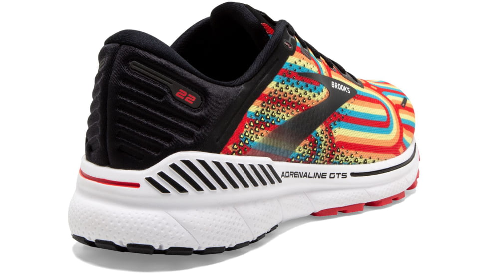 Brooks Adrenaline GTS 22 Running Shoes - Mens, Black/Bittersweet/Limelight, 7.0, 1103661D075.070