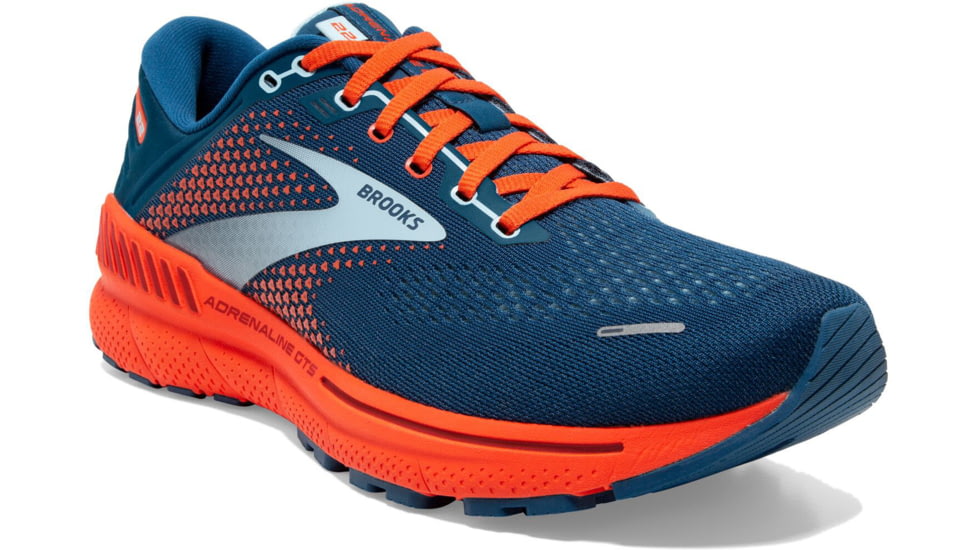 Brooks Adrenaline GTS 22 Running Shoes - Mens, Blue/Light Blue/Orange, 10.0, 1103661D404.100