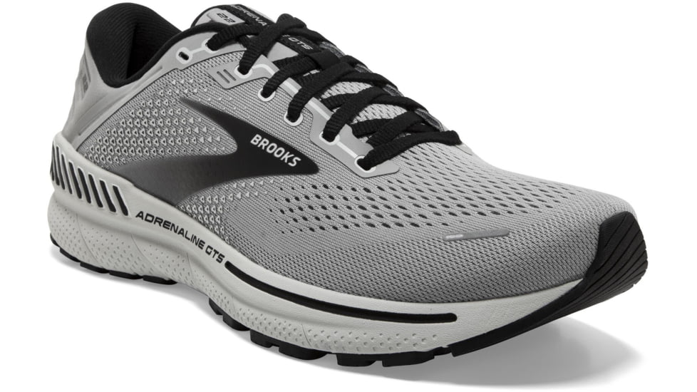 Brooks Adrenaline GTS 22 Running Shoes - Mens, Wide, Alloy/Grey/Black, 12.5, 1103662E012.125