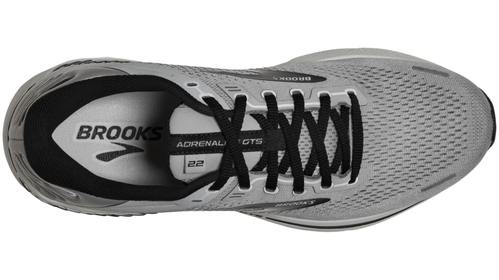 Brooks Adrenaline GTS 22 Running Shoes - Mens, Wide, Alloy/Grey/Black, 12.5, 1103662E012.125