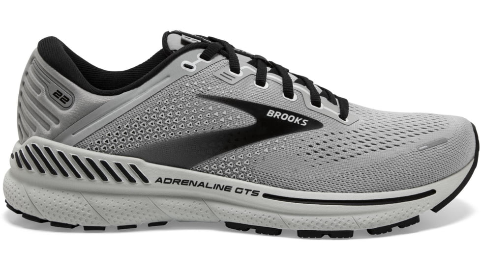 Brooks Adrenaline GTS 22 Running Shoes - Mens, Wide, Alloy/Grey/Black, 12.5, 1103662E012.125