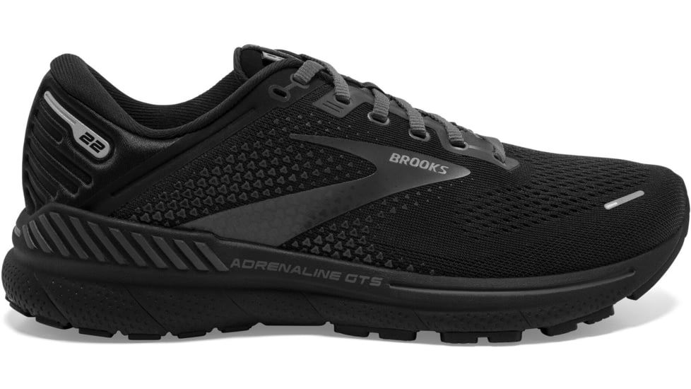 Brooks Adrenaline GTS 22 Running Shoes - Mens, Extra Wide, Black/Black/Ebony, 7.5, 1103664E020.075