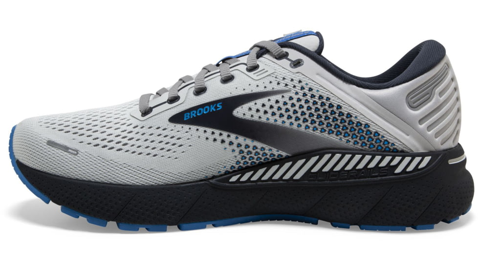 Brooks Adrenaline GTS 22 Running Shoes - Mens, Medium, Oyster/India Ink/Blue, 10.5, 1103661D023.105