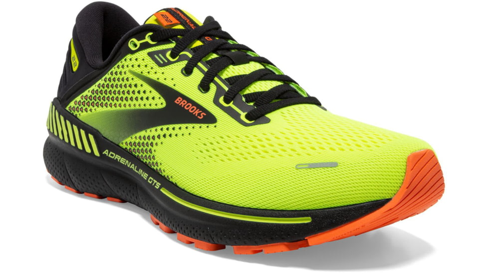 Brooks Adrenaline GTS 22 Running Shoes - Mens, Nightlife/Black/Flame, 8.5, 1103661D736.085