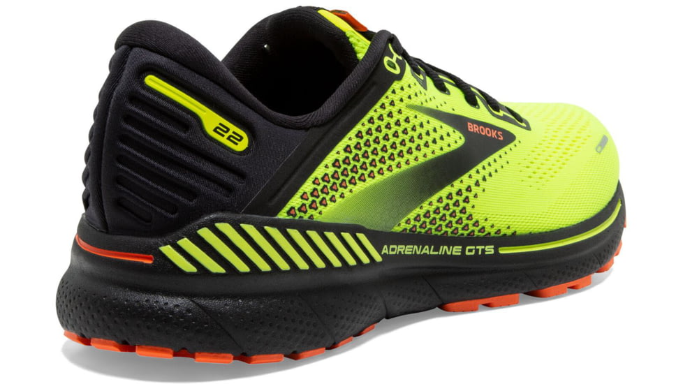 Brooks Adrenaline GTS 22 Running Shoes - Mens, Nightlife/Black/Flame, 8.5, 1103661D736.085