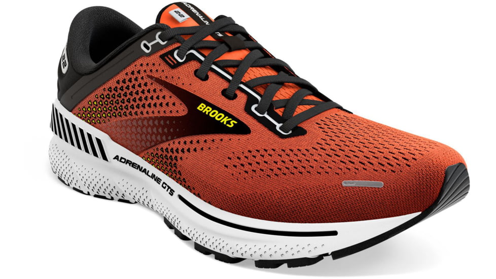 Brooks Adrenaline GTS 22 Running Shoes - Mens, Orange/Black/White, 9.0, 1103661D846.090