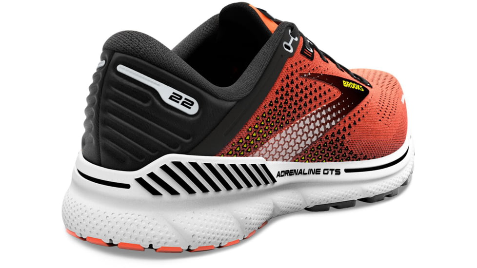 Brooks Adrenaline GTS 22 Running Shoes - Mens, Orange/Black/White, 9.0, 1103661D846.090