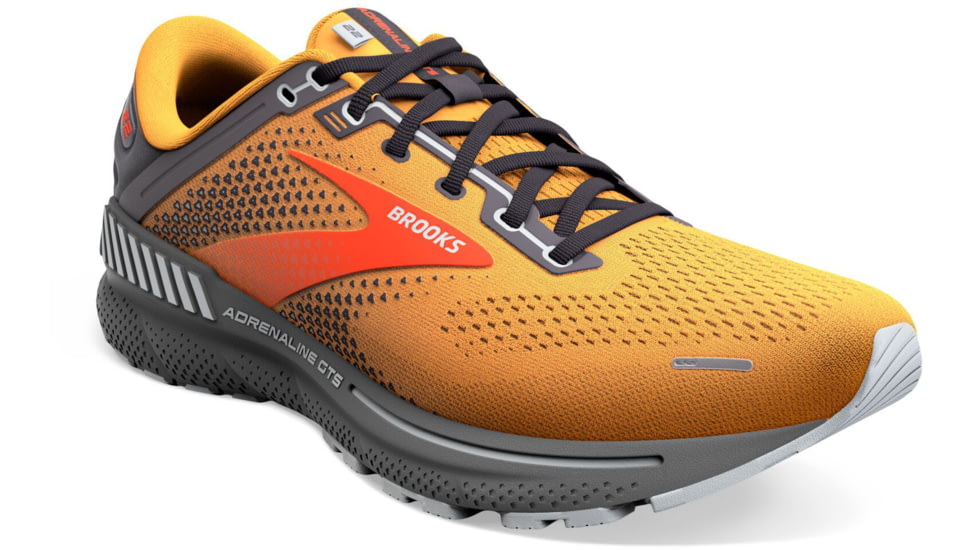 Brooks Adrenaline GTS 22 Running Shoes - Mens, Orange/Pearl/High Rise, 7.5, 1103661D857.075