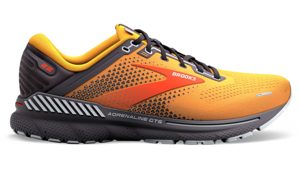 Brooks Adrenaline GTS 22 Running Shoes - Mens, Orange/Pearl/High Rise, 7.5, 1103661D857.075